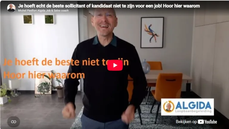 je hoeft echt de beste niet te zijn om een job te krijgen