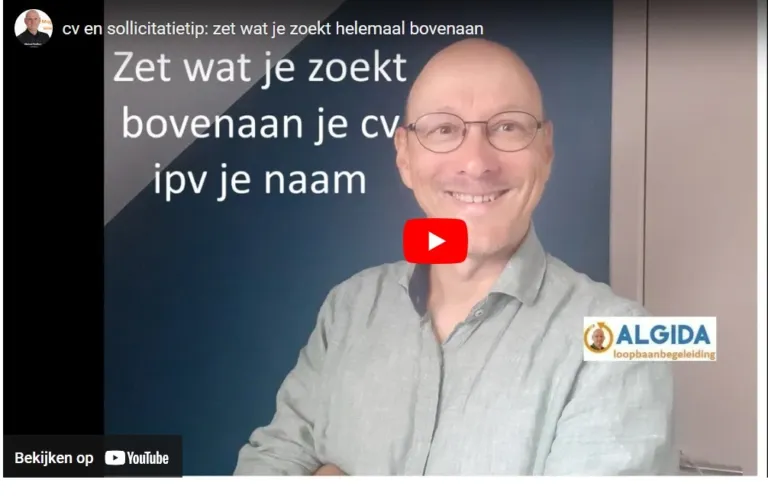 cv en sollicitatietip michel piedfort algida loopbaanbeleiding rijkevorsel of online loopbaanbegteleiding