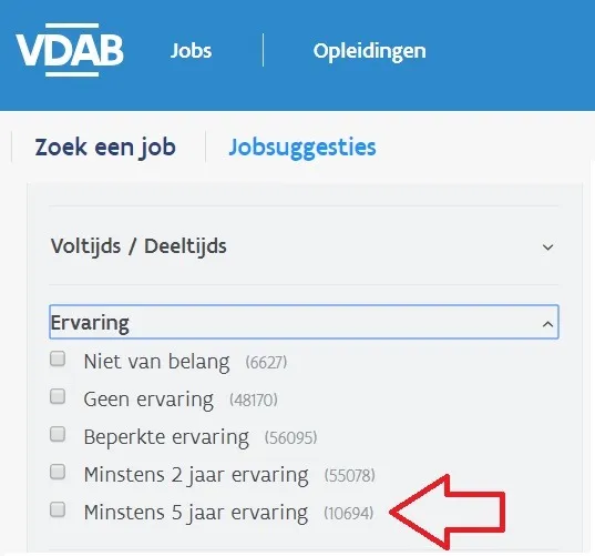 Bijna geen jobs voor 30 plussers op VDAB of Vacature